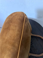 Gucci Vintage Suede Bamboo Handbag Brown
