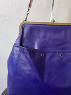 90s Miu Miu Strap Leather Shoulder Bag Purple