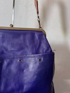 90s Miu Miu Strap Leather Shoulder Bag Purple