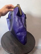 90s Miu Miu Strap Leather Shoulder Bag Purple