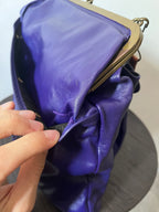 90s Miu Miu Strap Leather Shoulder Bag Purple
