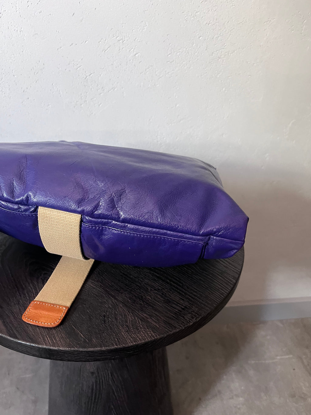 90s Miu Miu Strap Leather Shoulder Bag Purple