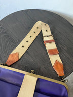 90s Miu Miu Strap Leather Shoulder Bag Purple