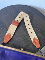 90s Miu Miu Strap Leather Shoulder Bag Purple