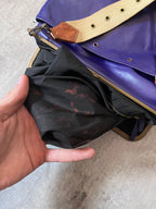 90s Miu Miu Strap Leather Shoulder Bag Purple