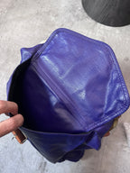 90s Miu Miu Strap Leather Shoulder Bag Purple