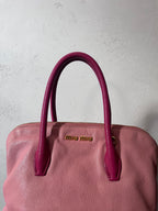 Miu Miu Leather Tote Handbag Pink