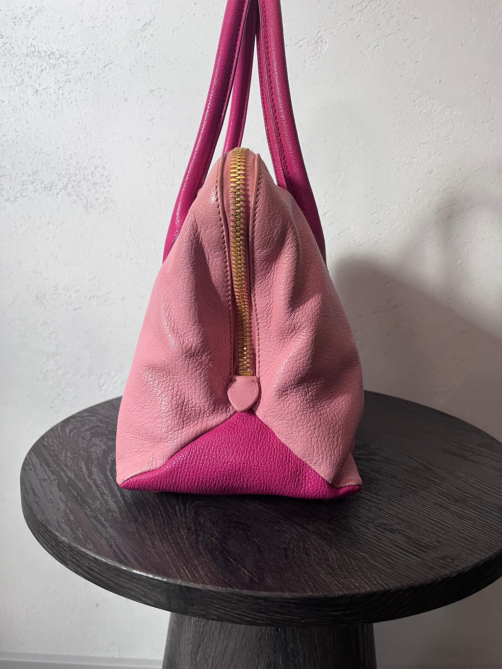 Miu Miu Leather Tote Handbag Pink