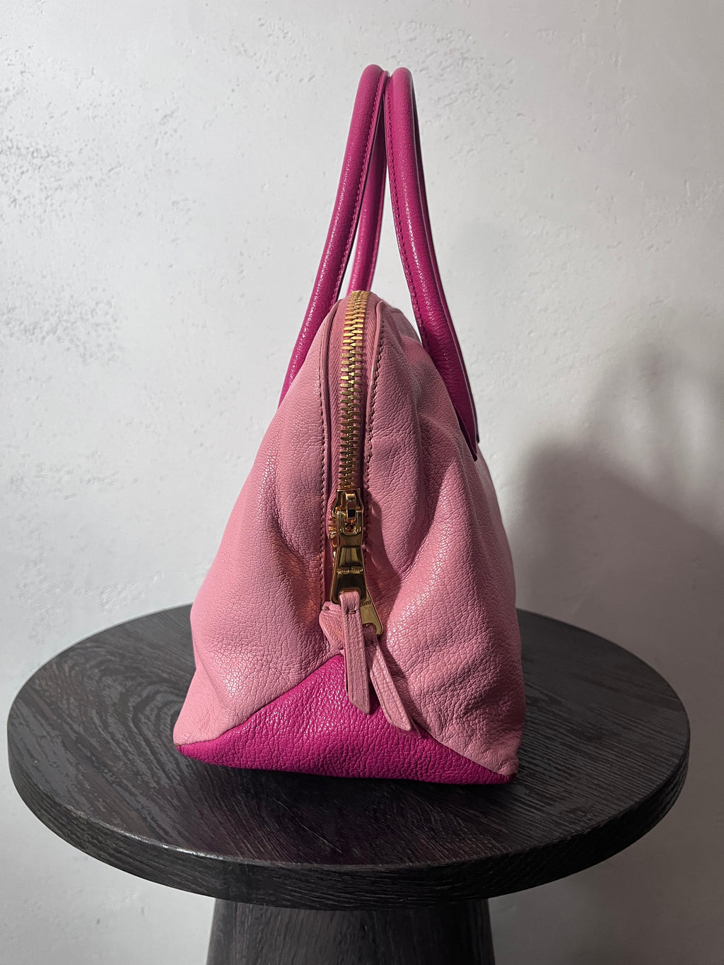 Miu Miu Leather Tote Handbag Pink