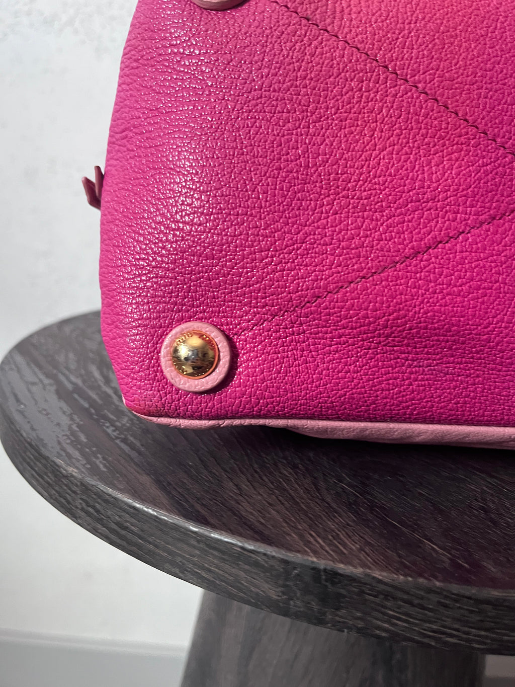 Miu Miu Leather Tote Handbag Pink