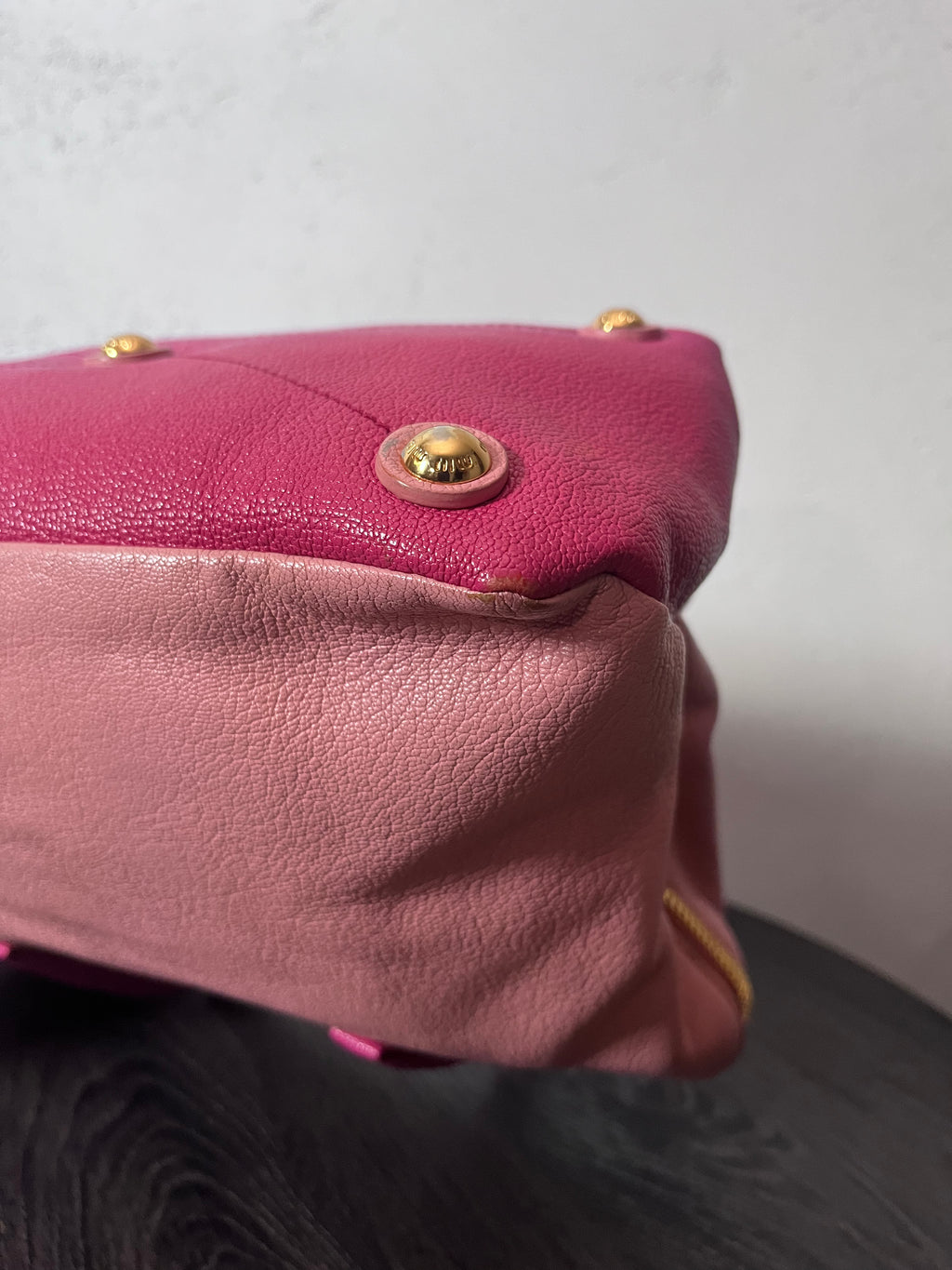 Miu Miu Leather Tote Handbag Pink