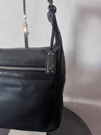 Gucci Vintage Leather Hobo Small Shoulder Bag Black