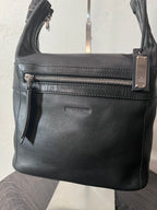 Gucci Vintage Leather Hobo Small Shoulder Bag Black