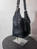 Gucci Vintage Leather Hobo Small Shoulder Bag Black