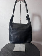 Gucci Vintage Leather Hobo Small Shoulder Bag Black