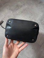 Gucci Vintage Leather Hobo Small Shoulder Bag Black