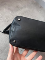 Gucci Vintage Leather Hobo Small Shoulder Bag Black