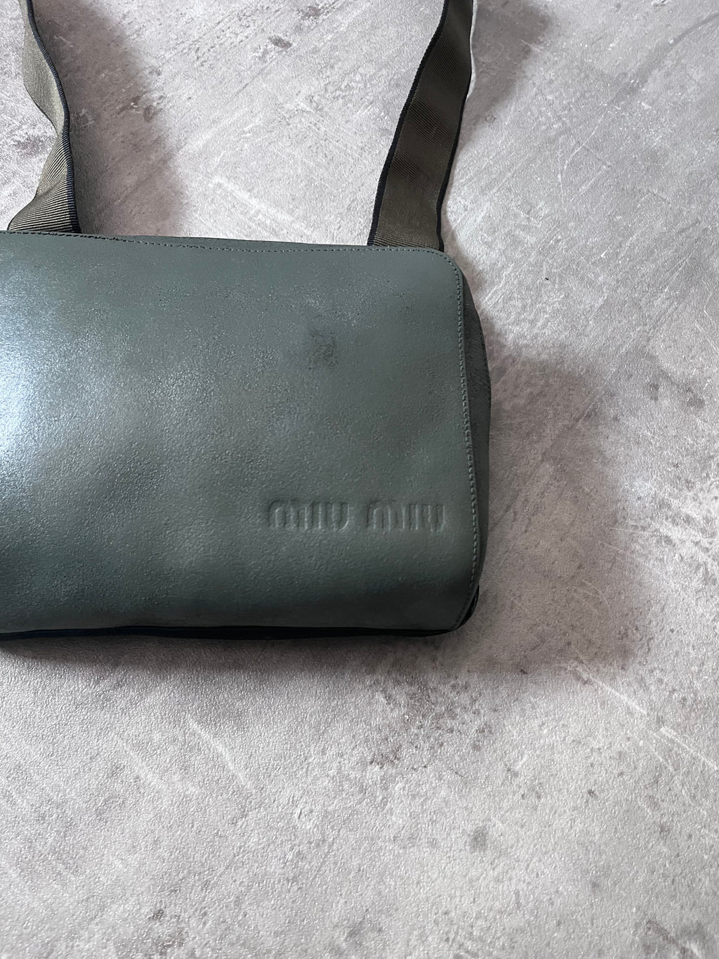F/W 1999 Miu Miu Leather Crossbody Bag Green