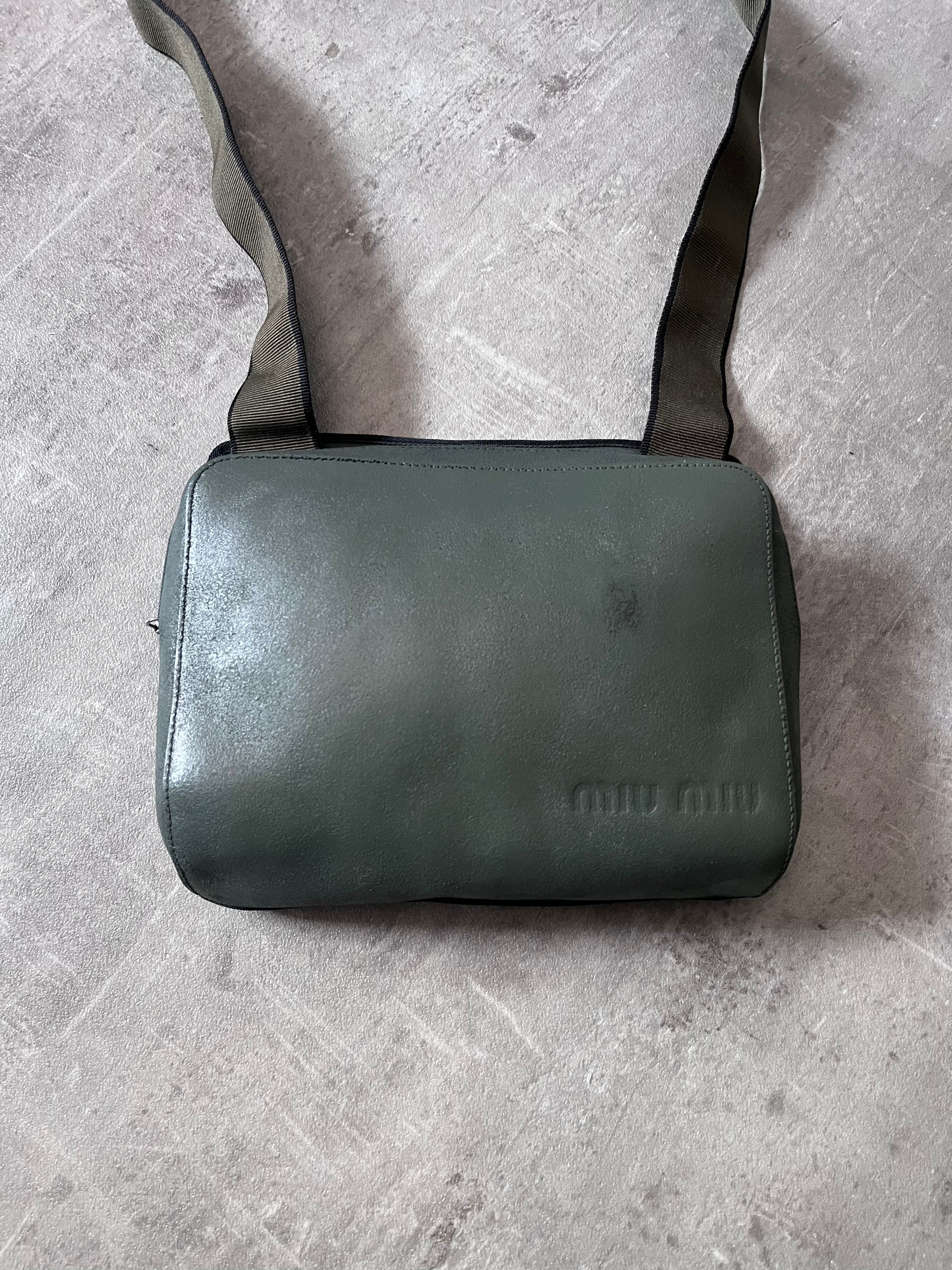 F/W 1999 Miu Miu Leather Crossbody Bag Green