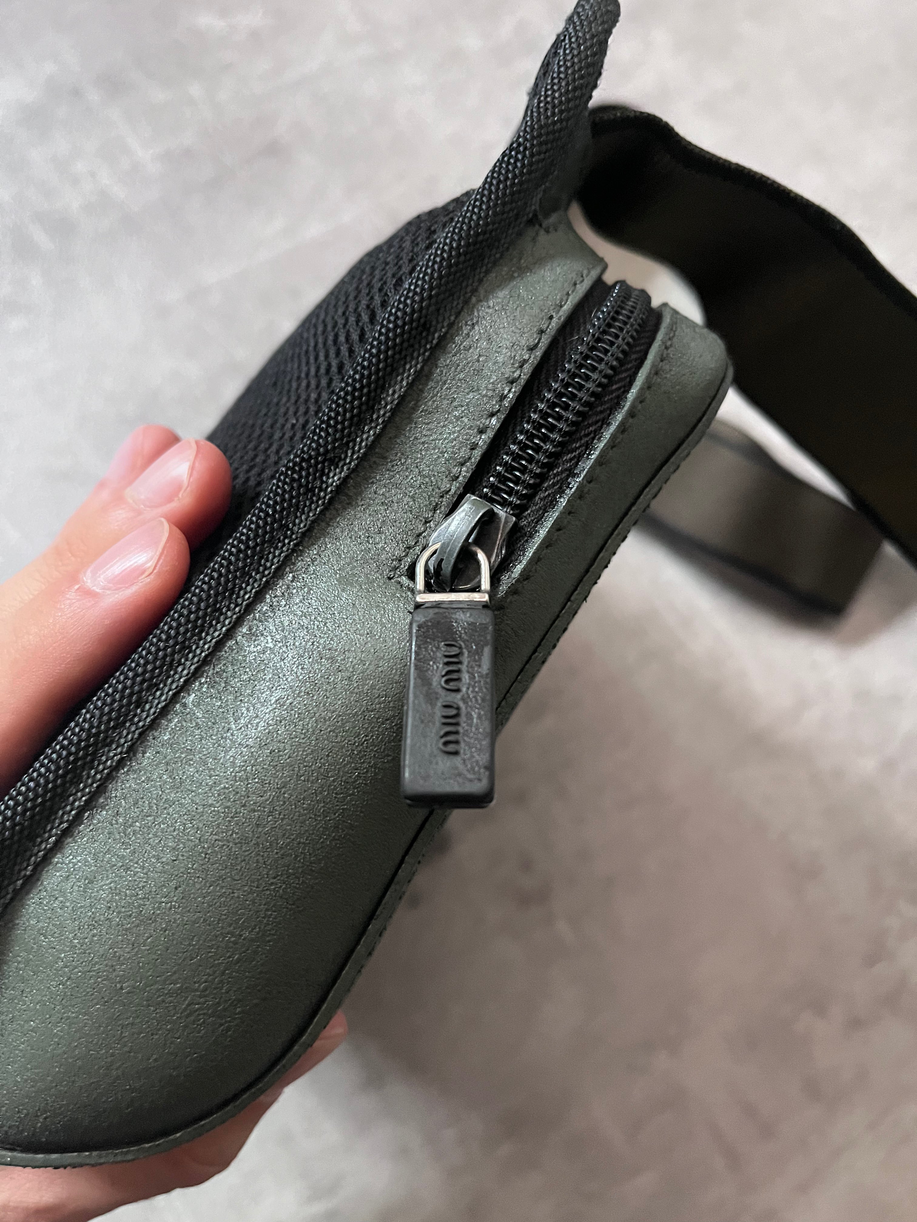 F/W 1999 Miu Miu Leather Crossbody Bag Green