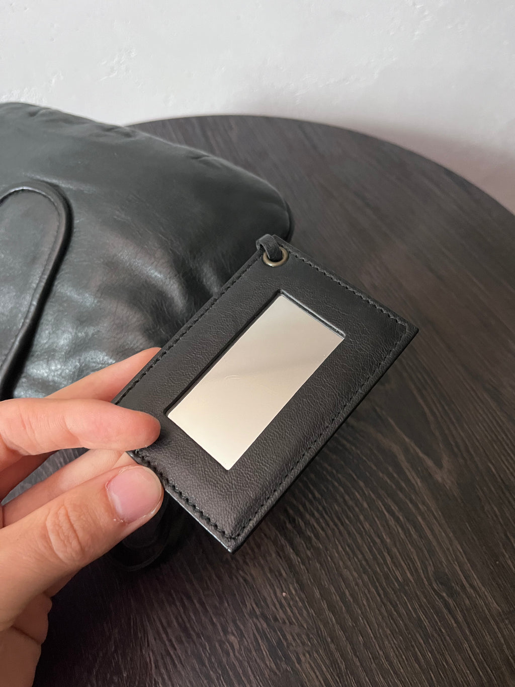 Balenciaga Moto Flap Clutch Minaudière Leather Bag Black
