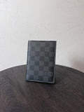 Louis Vuitton Damier Graphite Passport Cover Wallet Grey