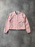 2010 Prada Nylon Cropped Triangle Logo Jacket Pink Women - S
