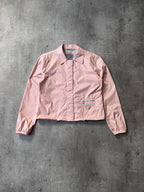 2010 Prada Nylon Cropped Triangle Logo Jacket Pink Women - S