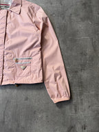 2010 Prada Nylon Cropped Triangle Logo Jacket Pink Women - S
