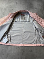 2010 Prada Nylon Cropped Triangle Logo Jacket Pink Women - S