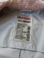 2010 Prada Nylon Cropped Triangle Logo Jacket Pink Women - S