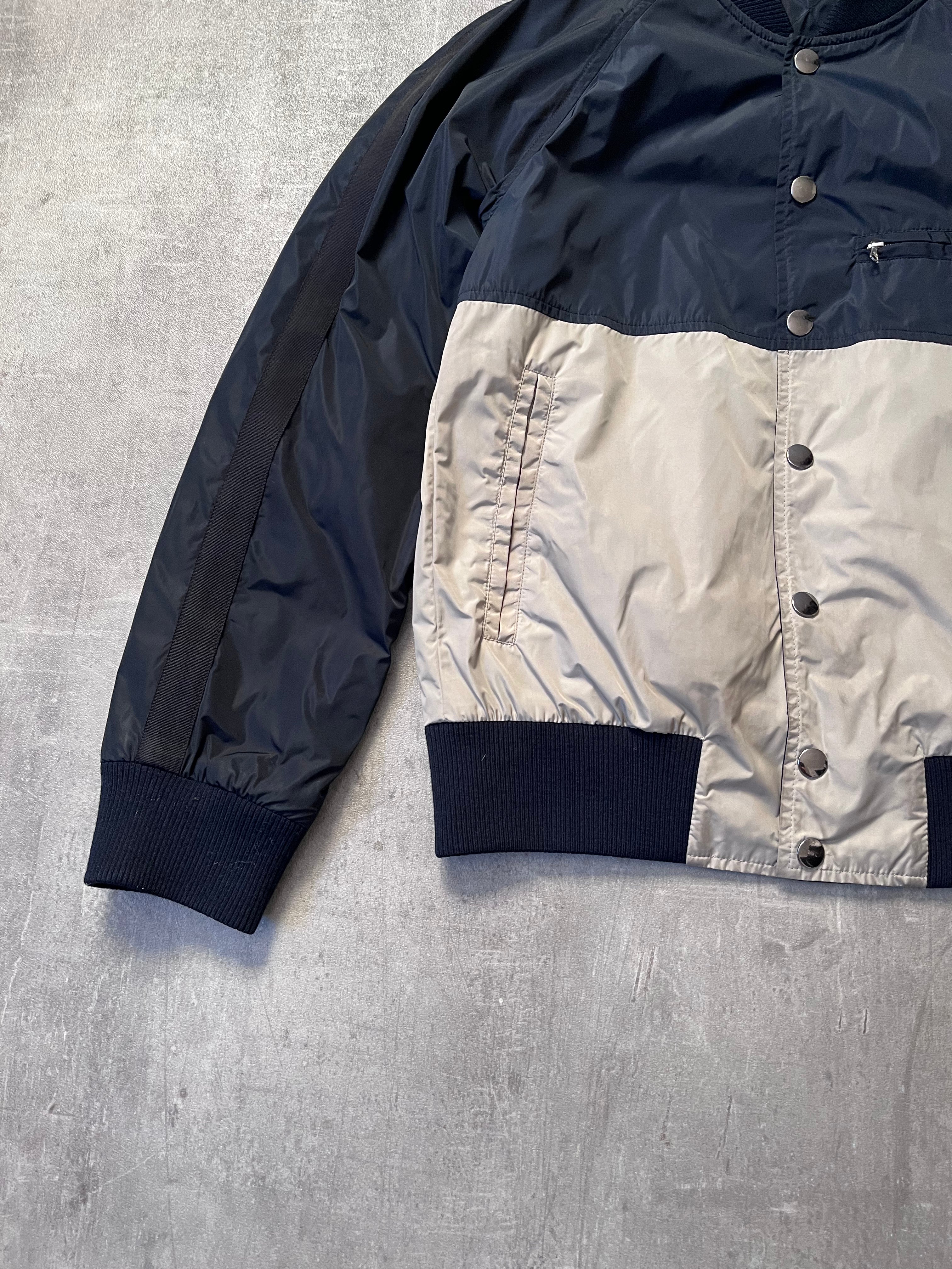 2000s Dries Van Noten Nylon Reversible Jacket Navy Beige Men - M