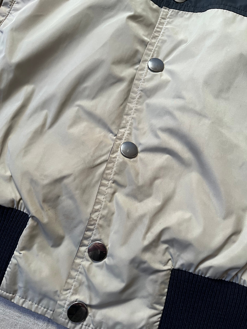 2000s Dries Van Noten Nylon Reversible Jacket Navy Beige Men - M