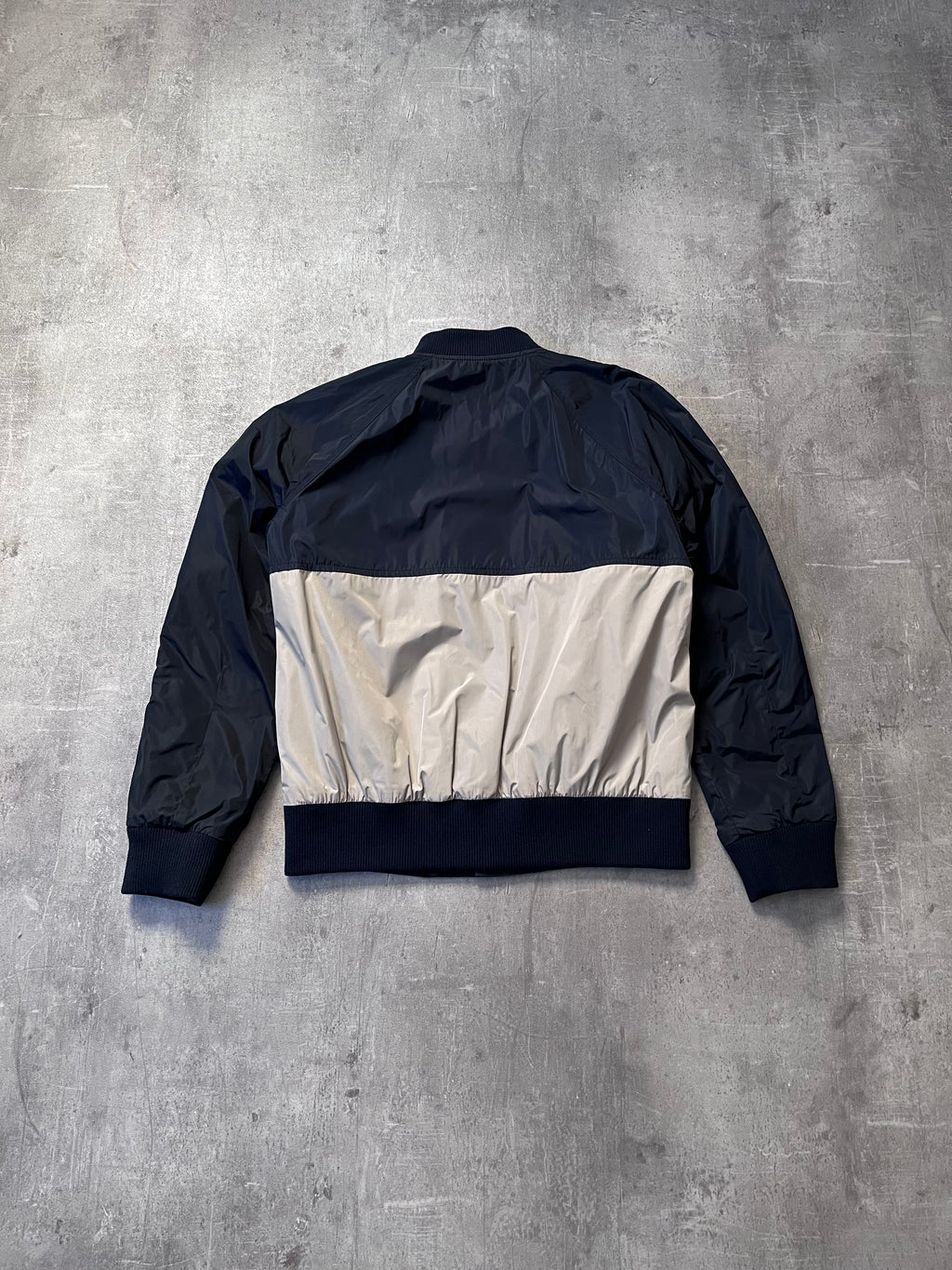 2000s Dries Van Noten Nylon Reversible Jacket Navy Beige Men - M
