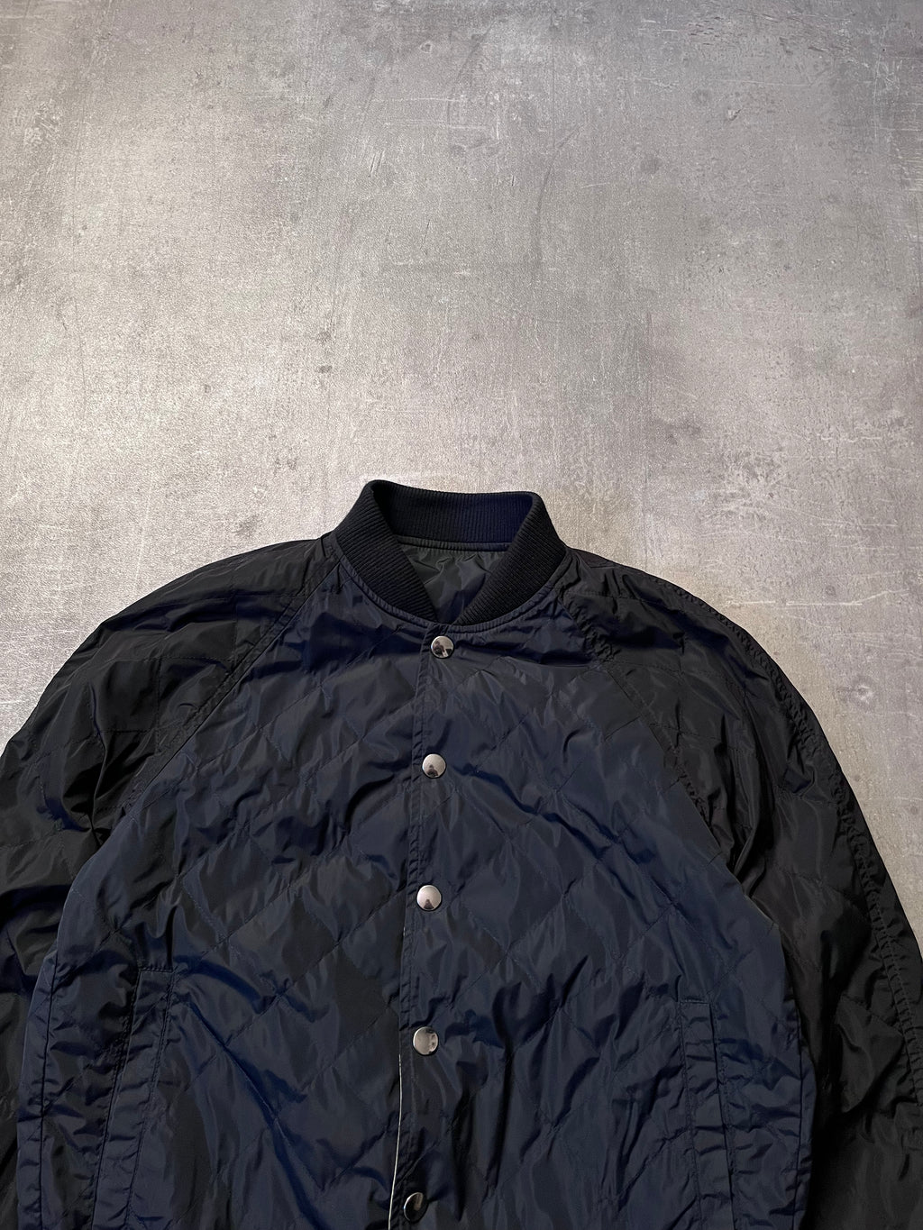 2000s Dries Van Noten Nylon Reversible Jacket Navy Beige Men - M