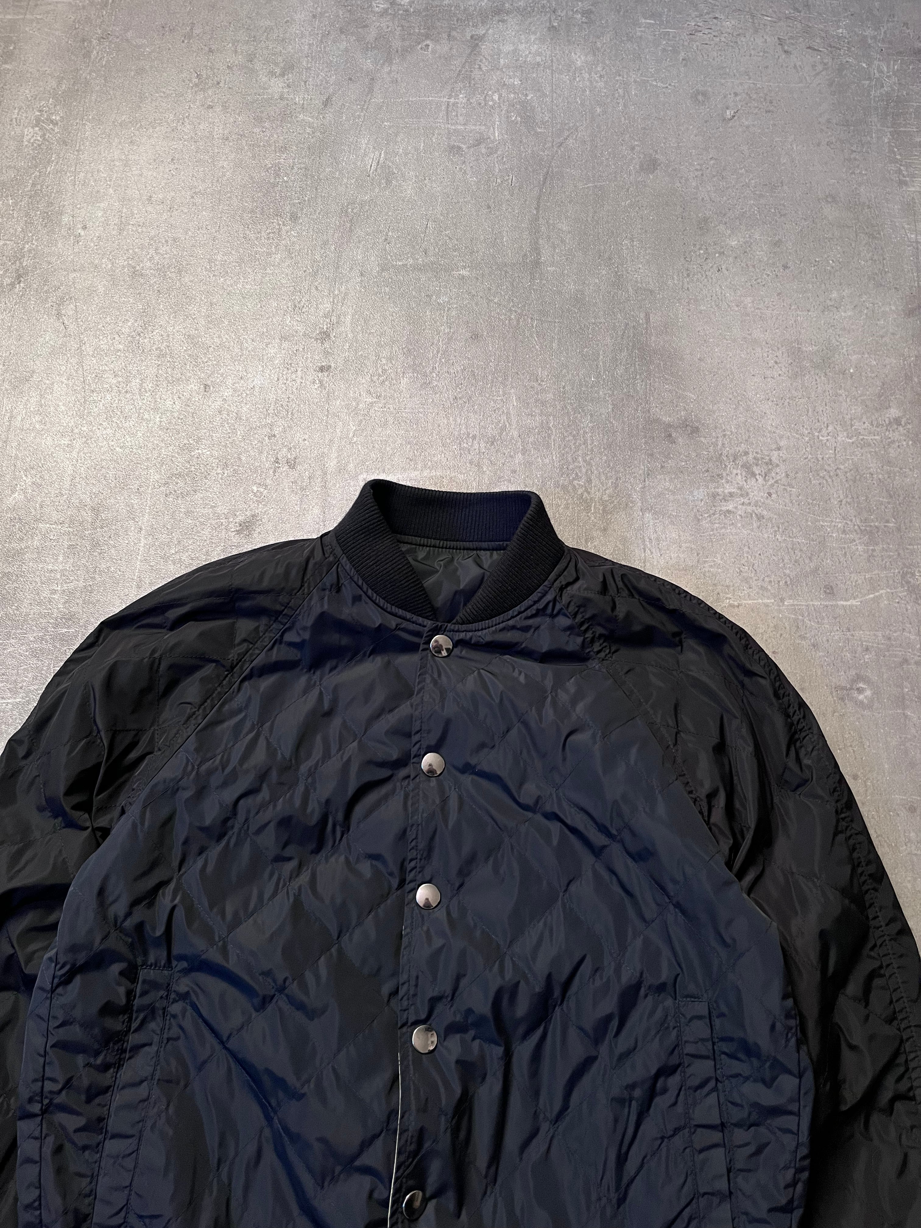 2000s Dries Van Noten Nylon Reversible Jacket Navy Beige Men - M