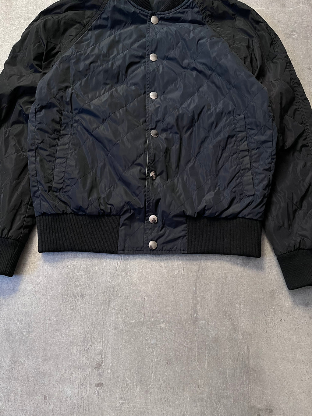 2000s Dries Van Noten Nylon Reversible Jacket Navy Beige Men - M