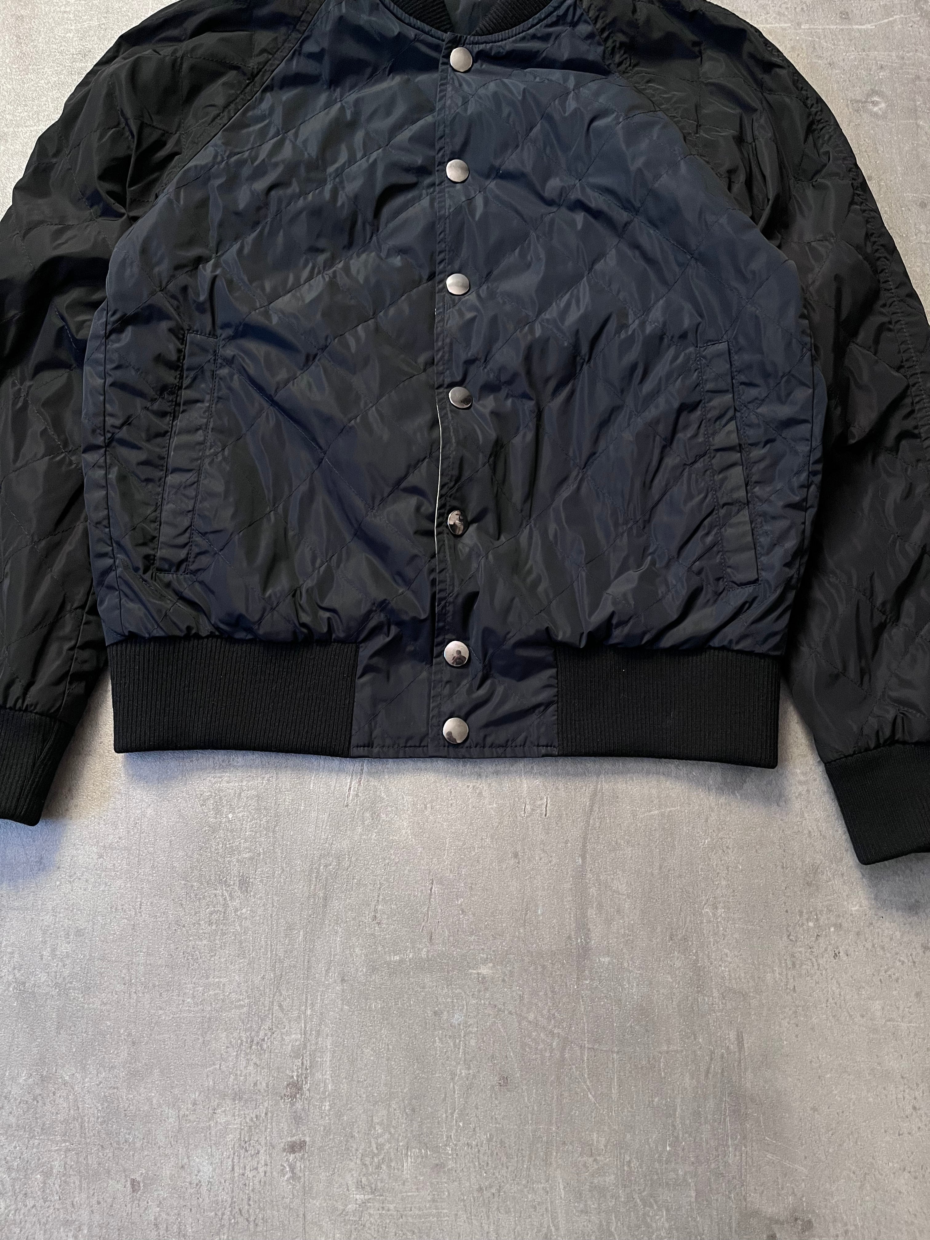 2000s Dries Van Noten Nylon Reversible Jacket Navy Beige Men - M