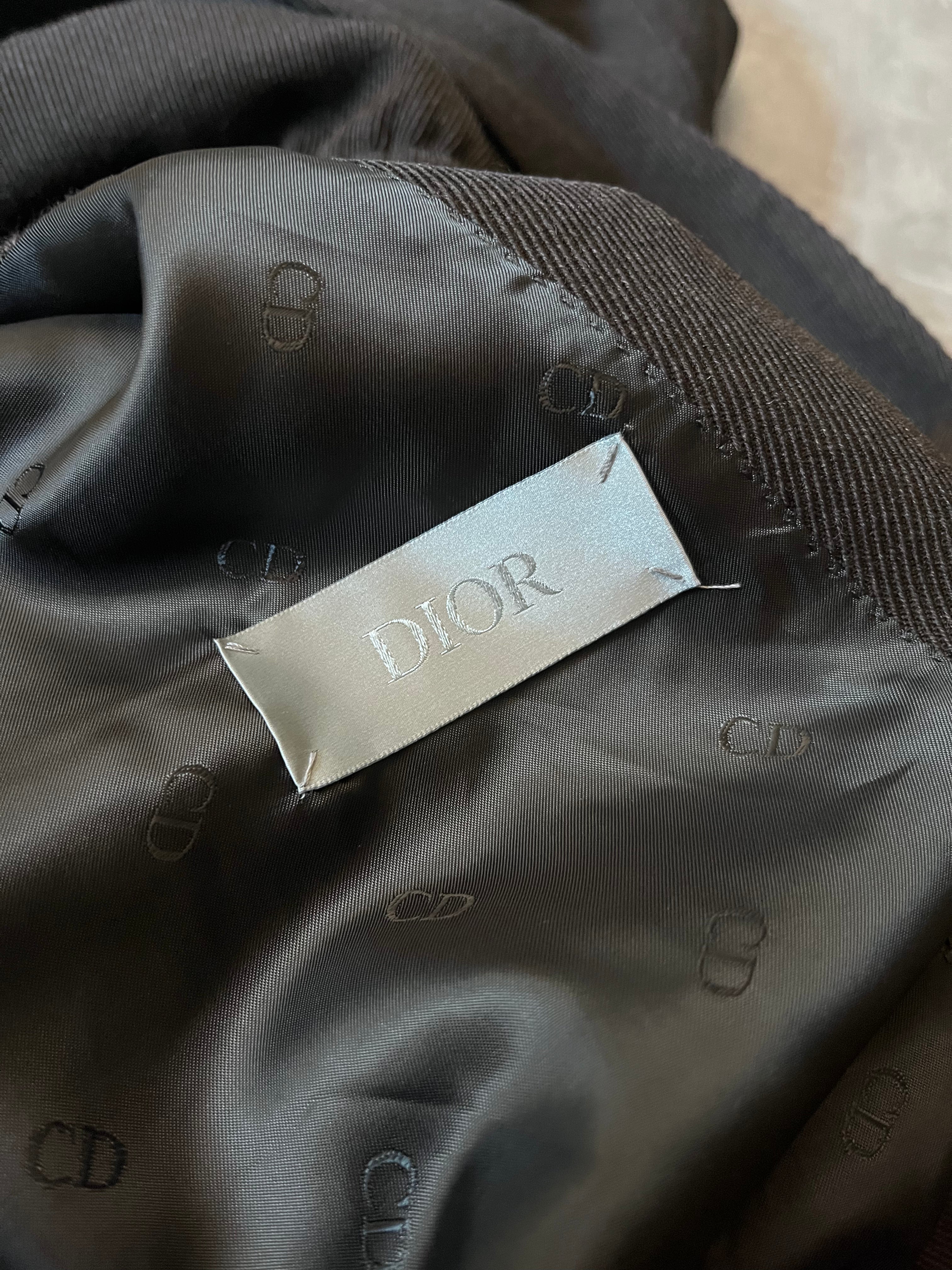 F/W 2023 Dior Streamer Wool Pullover Jacket Brown Men - S