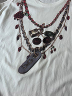 2000s Dolce & Gabbana Trompe L'oeil Necklace Tank Top White Women - M