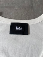 2000s Dolce & Gabbana Trompe L'oeil Necklace Tank Top White Women - M