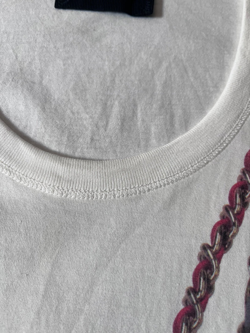 2000s Dolce & Gabbana Trompe L'oeil Necklace Tank Top White Women - M