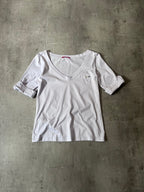 Prada Pocket V-Neck T-shirt Liliac Women - XL