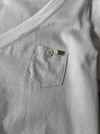 Prada Pocket V-Neck T-shirt Liliac Women - XL