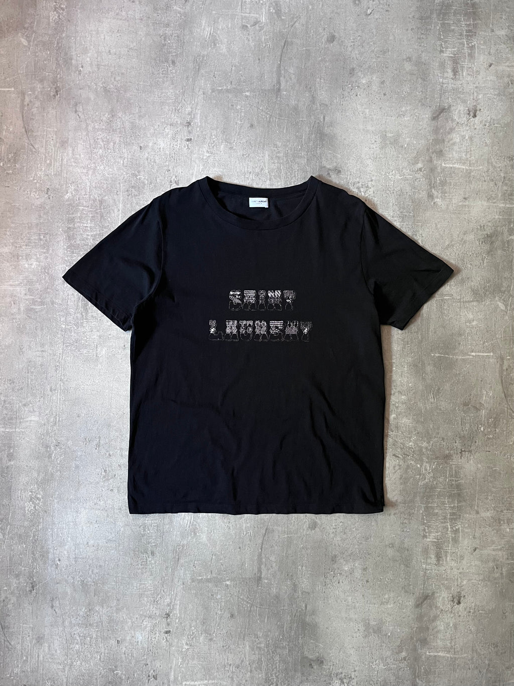 S/S 2018 Saint Laurent Paris Western Logo T-shirt Black Men - L