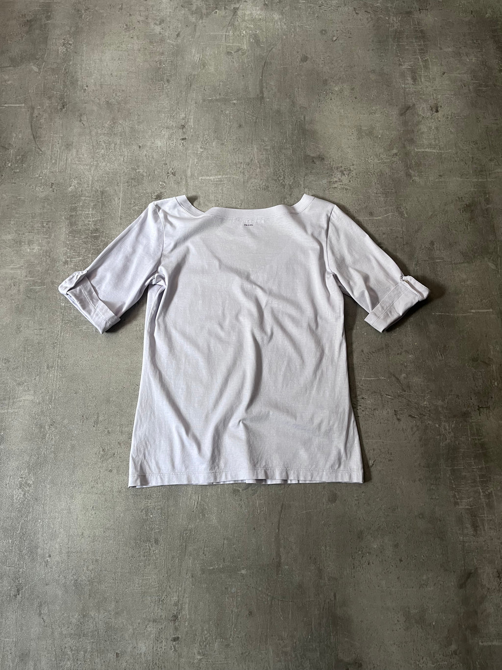 Prada Pocket V-Neck T-shirt Liliac Women - XL