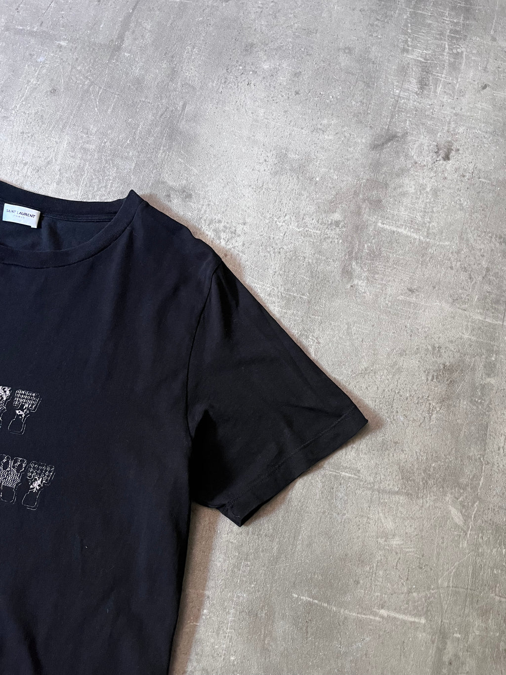 S/S 2018 Saint Laurent Paris Western Logo T-shirt Black Men - L