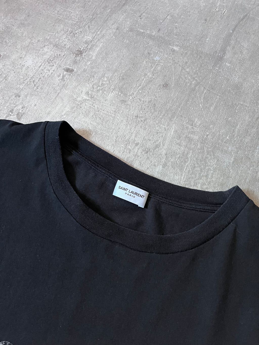 S/S 2018 Saint Laurent Paris Western Logo T-shirt Black Men - L