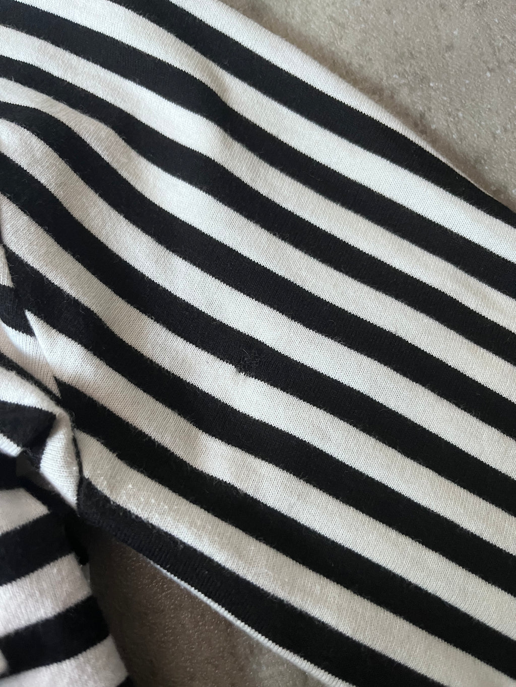 Junya Watanabe Comme des Garcons Asymmetric Striped Draped Top Black White Women - S