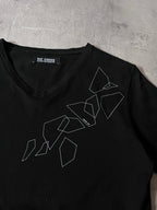 F/W 2009-10 Raf Simons Geometric Pattern T-shirt Black Men - L